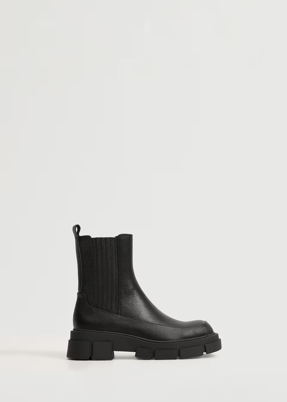 Leather track sole ankle boots | MANGO (US)