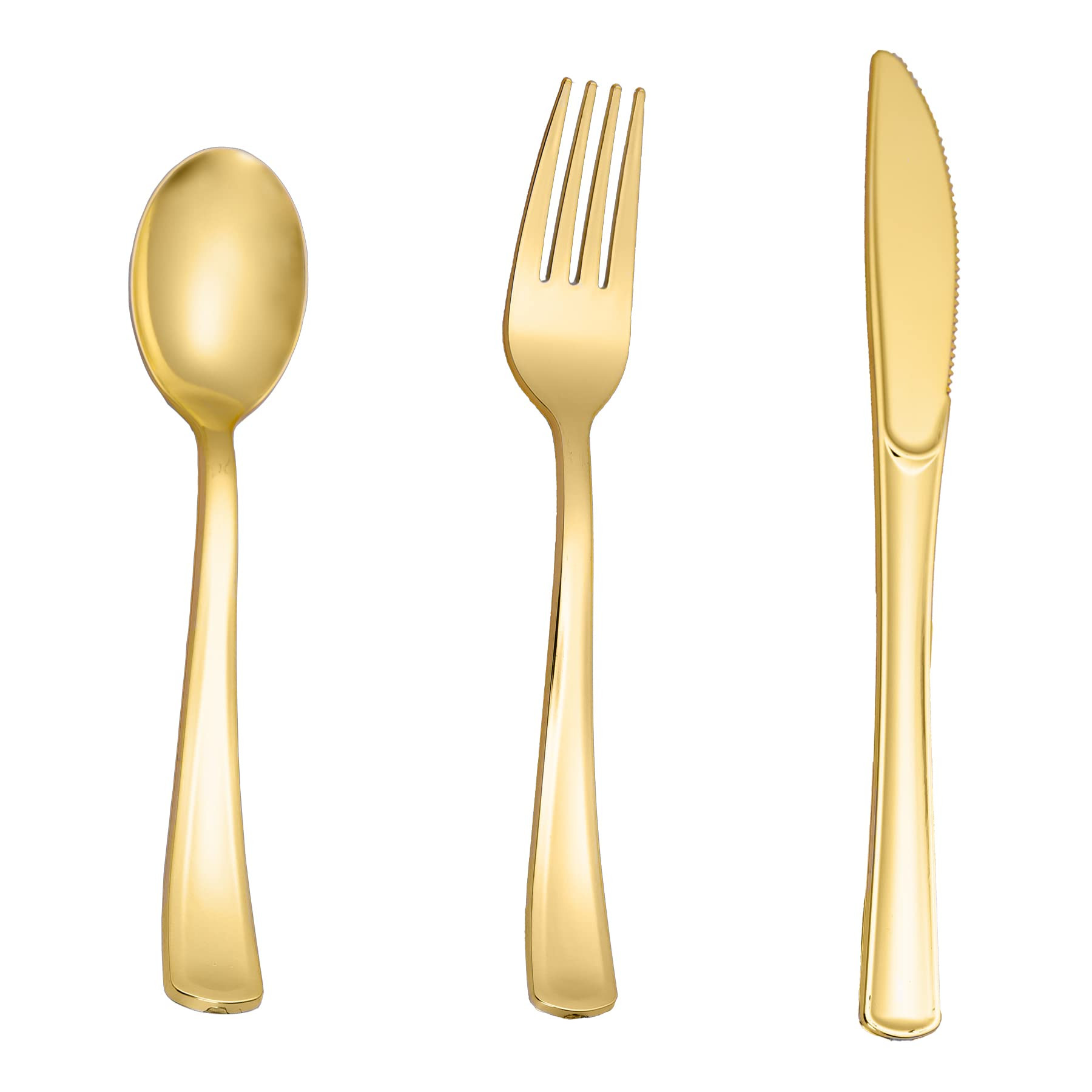 N9R 60PCS Gold Plastic Silverware - Gold Plastic Cutlery Set Disposable Flatware Dinnerware -30 F... | Amazon (US)