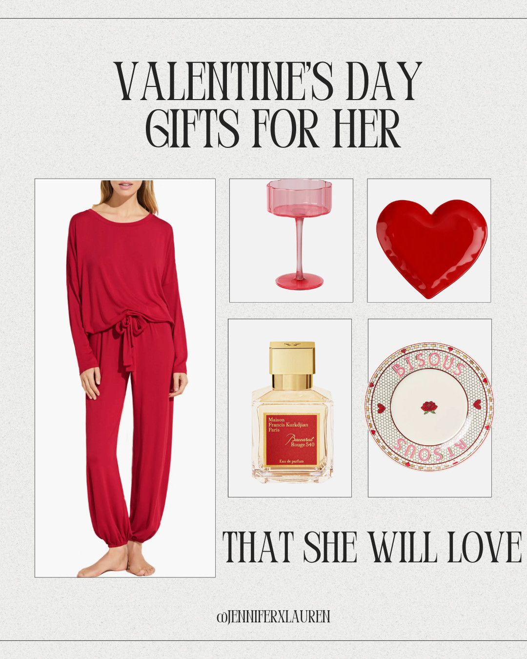 Looking for the perfect Valentine’s Day gifts for her, affordable Valentine’s gifts, romantic gift ideas, or luxury Valentine’s presents? For Valentine’s gifts under $50, consider personalized jewelry, custom necklaces, engraved bracelets, birthstone rings, charm bracelets, name necklaces, cute pajama sets, scented candles, organic skincare sets, facial masks, pampering bath products, luxury bathrobes, romantic bouquets, rose bouquets, chocolates, gourmet chocolate boxes, romantic stationery, or a handwritten love letter. For a slightly higher budget, spoil her with designer handbags, luxury perfume, red wine sets, wine glasses, personalized photo albums, custom art prints, designer scarves, leather gloves, cozy blankets, fitness trackers, smart water bottles, yoga mats, wireless earbuds, smart speakers, or a stylish phone case. For unique experiences, gift her a romantic weekend getaway, couples spa day, cooking class, wine tasting, romantic dinner, or a private dance lesson. If you’re feeling creative, try DIY gifts like handmade candles, personalized home décor, DIY photo frames, knitted scarves, custom artworks, or a personalized journal. No matter the budget, there’s something special for every woman to make her feel loved, appreciated, and cherished. 

 #LTKGiftGuide #LTKFindsUnder50 #LTKFindsUnder100