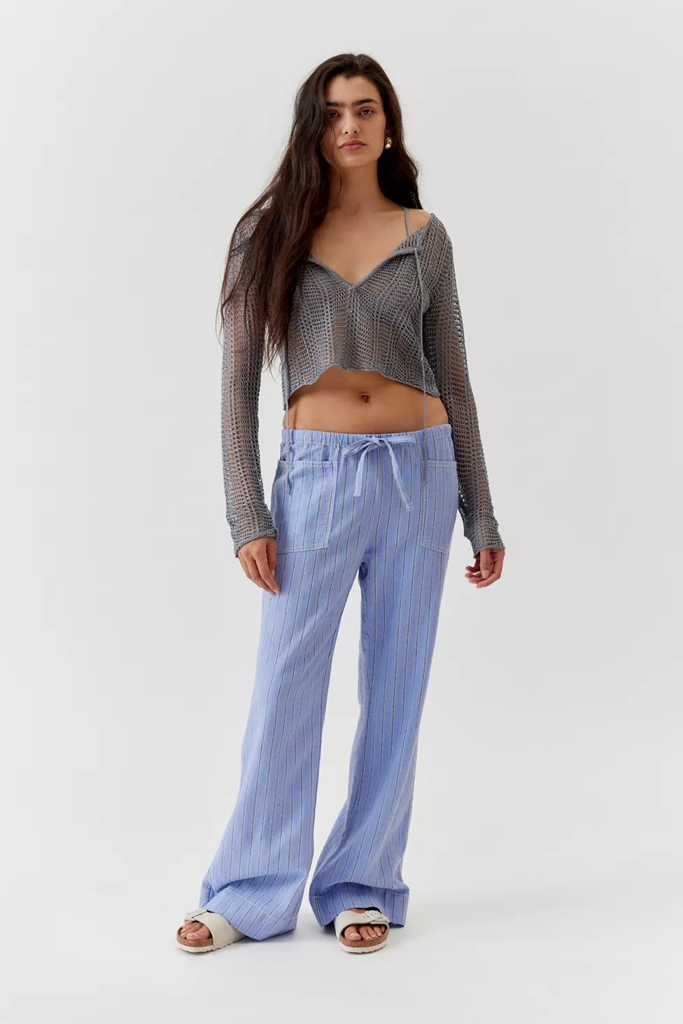 UO Amelie Printed Linen Pant | Urban Outfitters (US and RoW)
