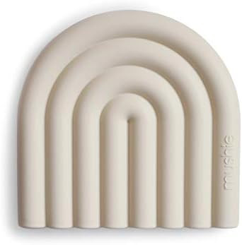 mushie Silicone Baby Teether Toy | Rainbow (Shifting Sand) | Amazon (US)