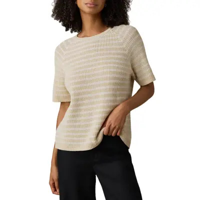Miramar Stripe Linen & Organic Cotton Blend Sweater | Nordstrom