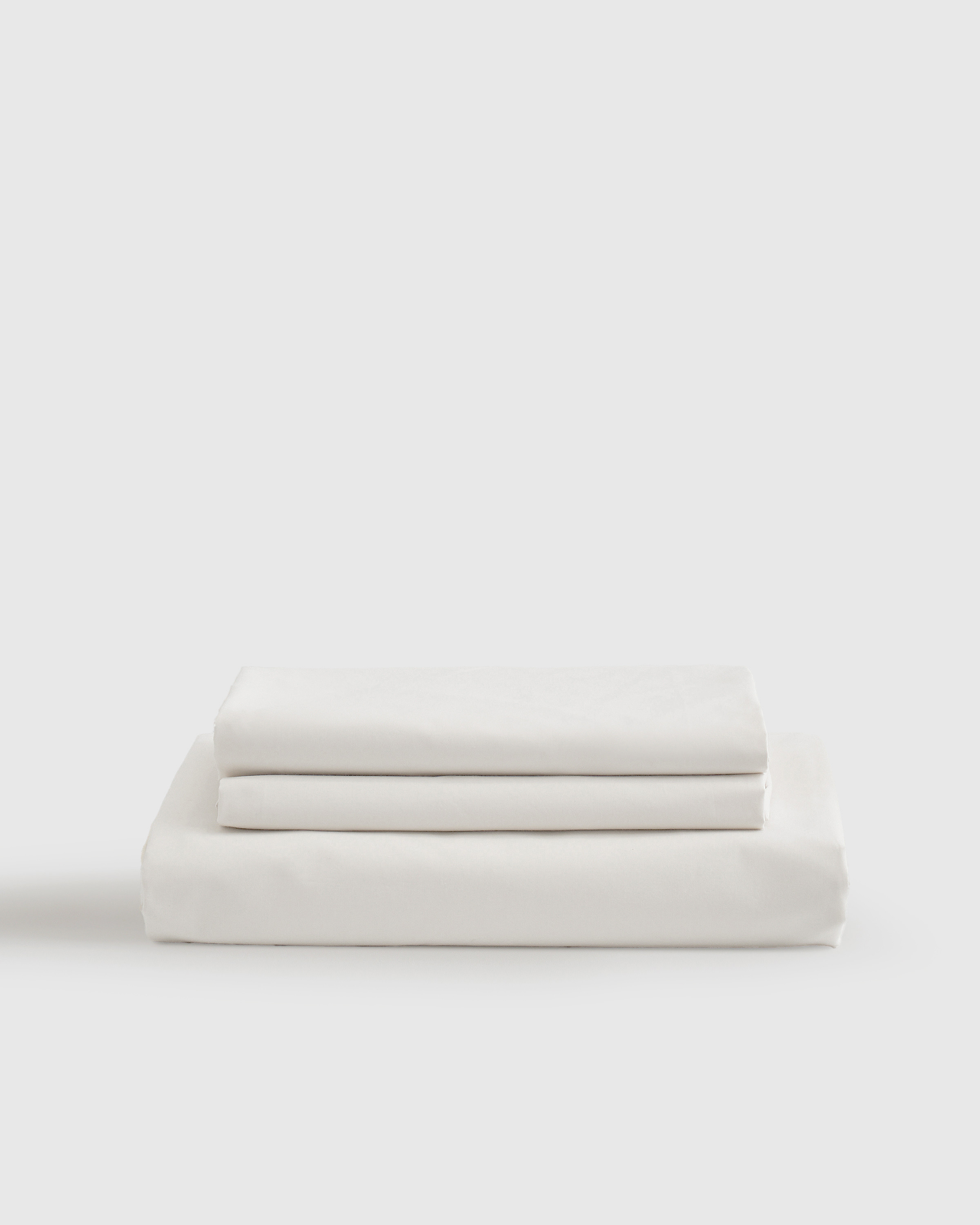 Quince | Classic Organic Percale Fitted Sheet Set in White, Size Full, Percale Cotton | Quince