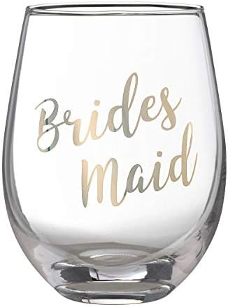 Lillian Rose Gold Bridesmaid Stemless Wine Glass | Amazon (US)