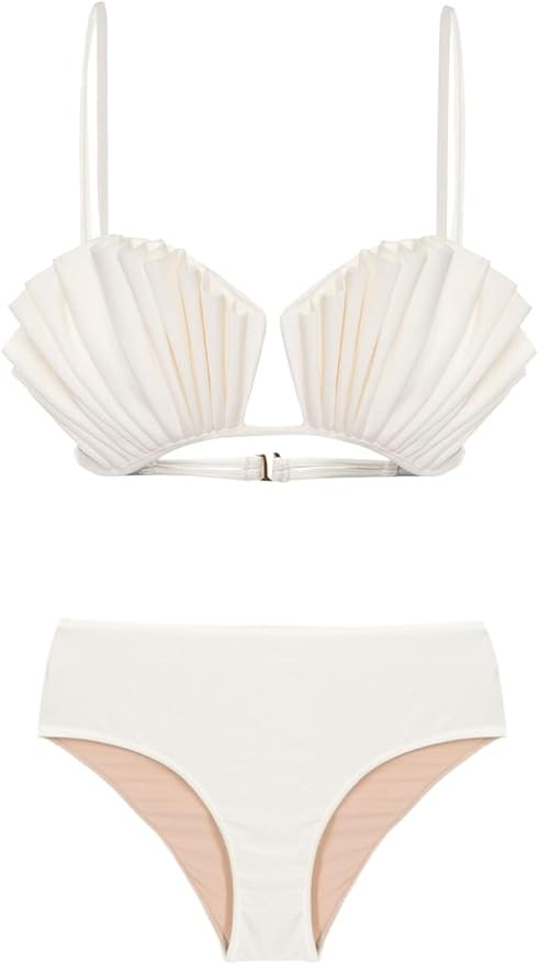Amazon.com: La Mer Coquillage High-Waisted Bikini : Luxury Stores | Amazon (US)