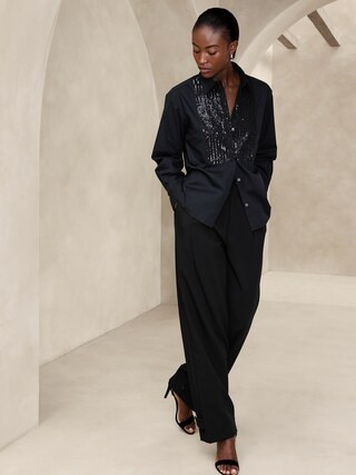 Sequin-Front Shirt | Banana Republic Factory