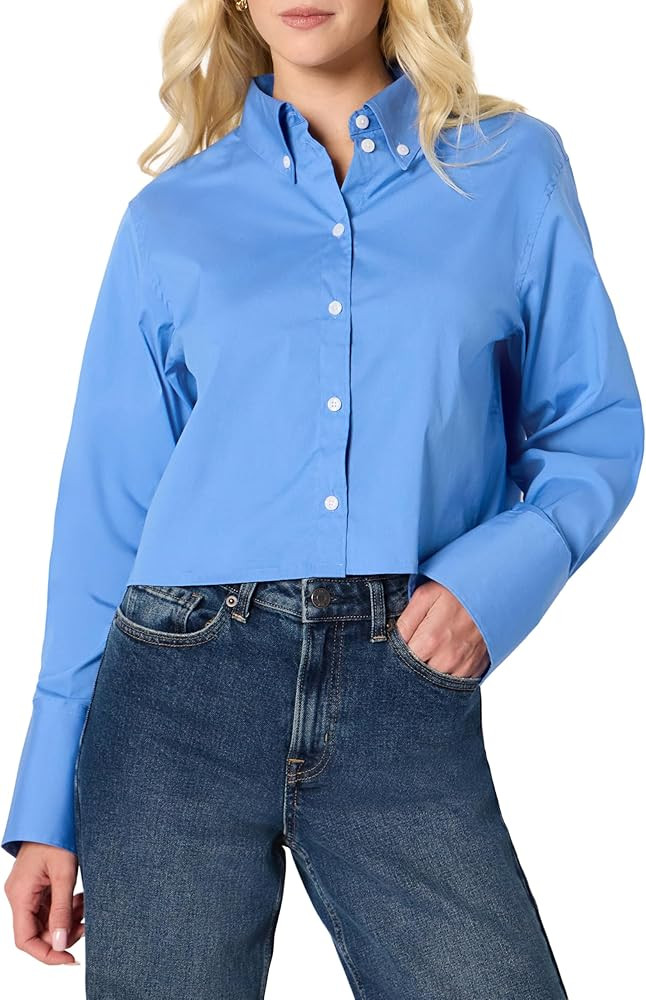 Amazon Essentials (Demi's Pick Women's Oversized-Fit Cotton Stretch Poplin Button-Down Dress Shir... | Amazon (US)
