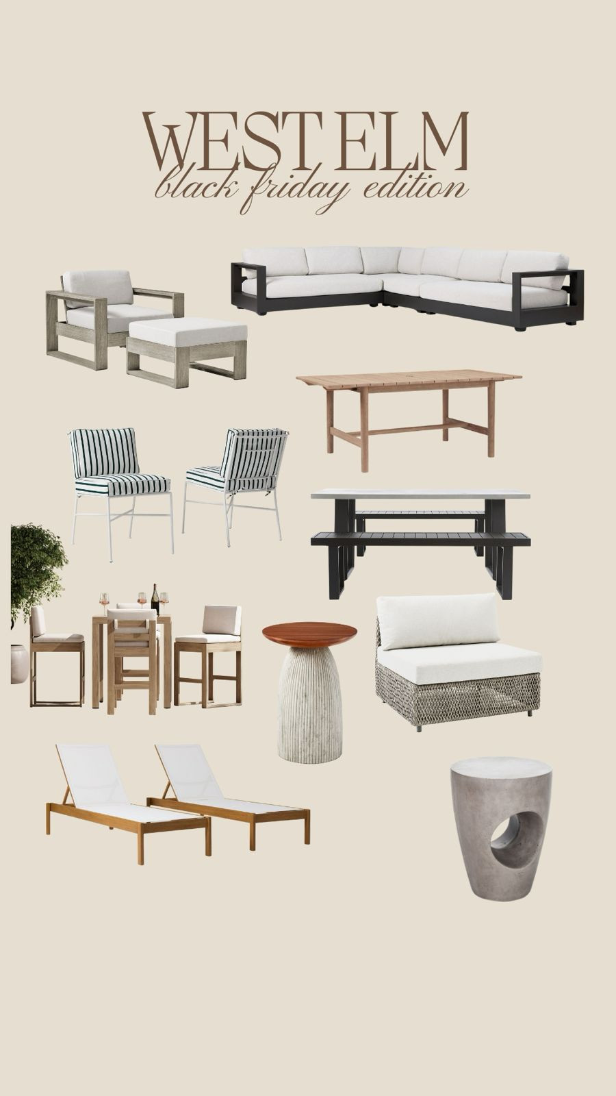 West Elm Outside Furniture! 

 #LTKHome #LTKSaleAlert #LTKTall
