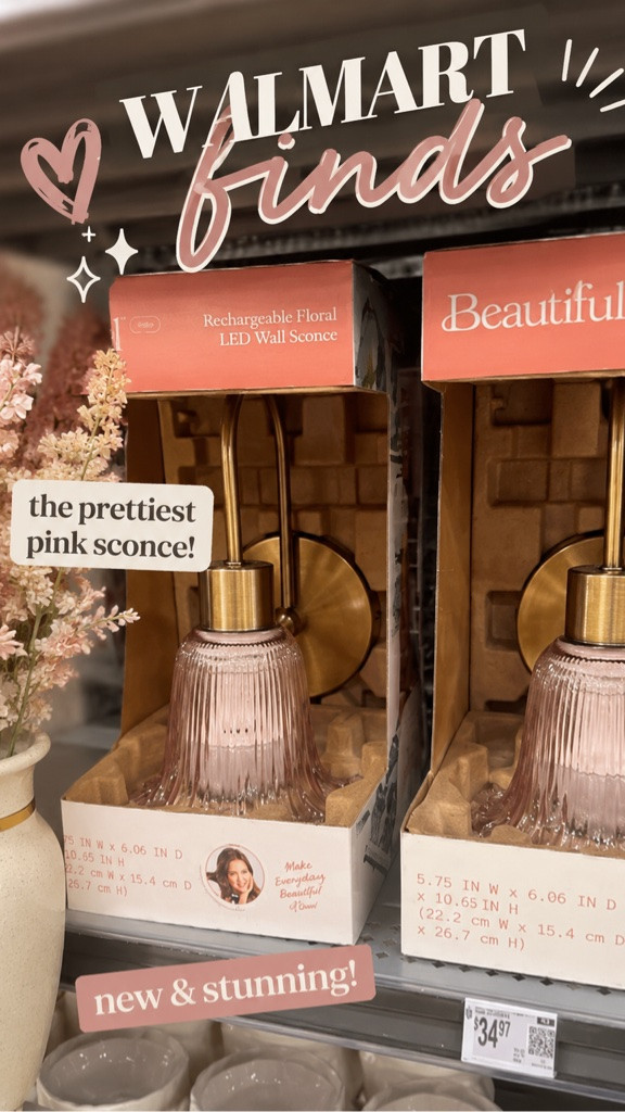 Beautiful by Drew just dropped SO many gorgeous new pieces at Walmart... but these rechargeable floral sconces completely stole the show. 🌸✨

#walmartfinds #beautifulbydrew #walmartdecor #homedecor #cozyhome

Beautiful by Drew Barrymore Walmart
Beautiful by Drew
Walmart home decor
Rechargeable wall sconce
Floral wall sconce
Pink wall sconce
Walmart decor
Walmart finds

#LTKSeasonal #LTKHome #LTKSaleAlert