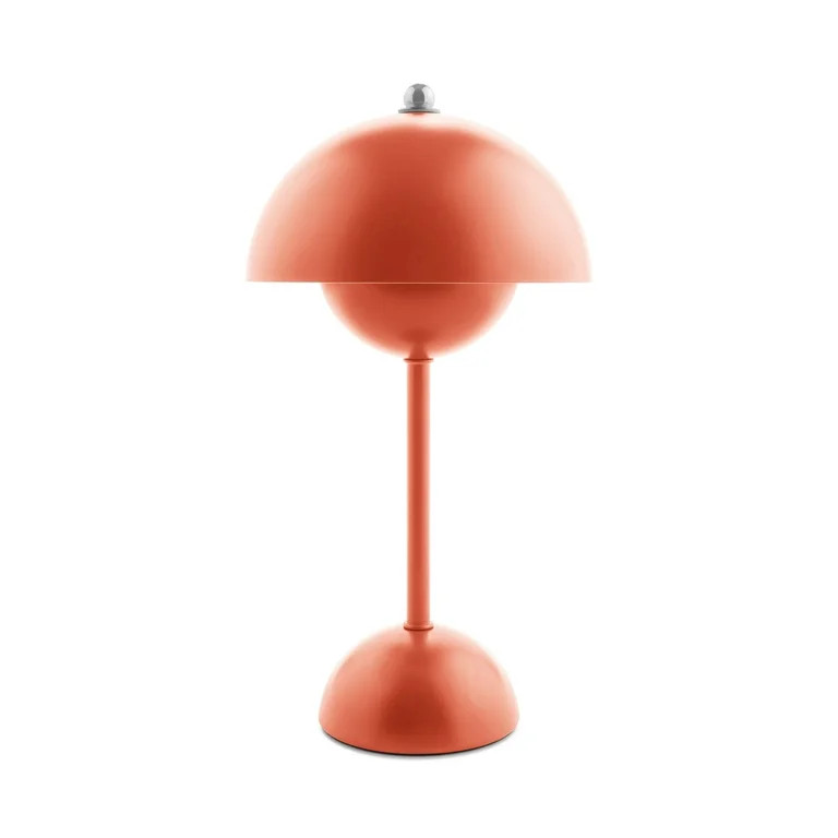 Mainstays by Becky G and Alejandra Rechargeable Dome Table Lamp, Touch On/Off, Mandarin, 11.5"H | Walmart (US)