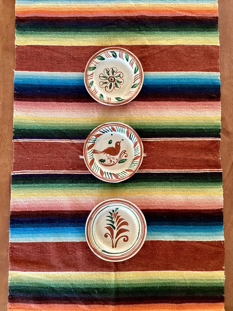 Vintage 1920s Primitive Rare Cream Bandera Ware Slipware Plates Cream Green Rust Bird Flowers / R... | Etsy (US)