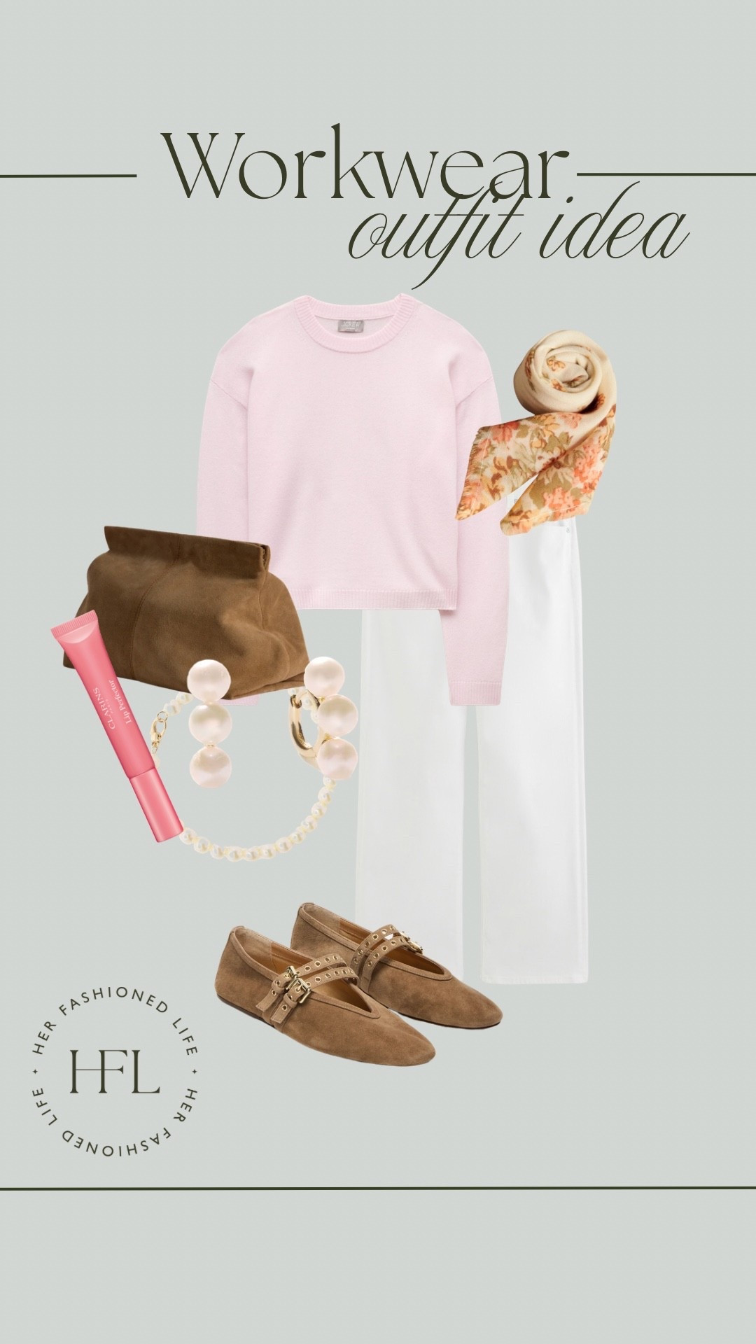Workwear Outfit Idea! #SpringLooks #Sezane #JCrew #Quince #Beauty #Jewelry #Cashmere