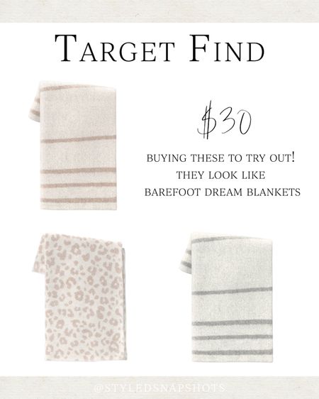 Target find: these blankets are $30 & look like barefoot dreams 

#LTKunder50 #LTKhome #LTKunder100