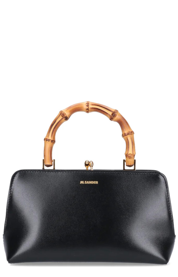 Jil Sander Goji Logo Embossed Mini Top Handle Bag | Cettire Global