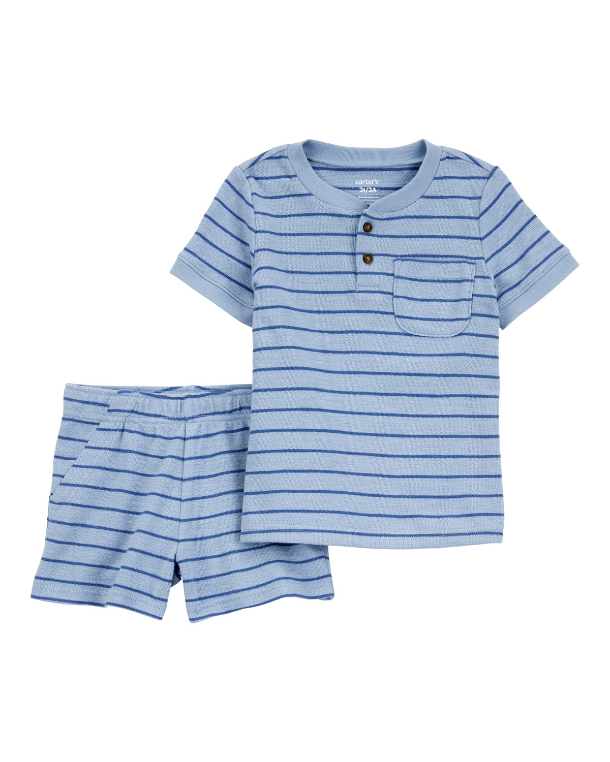 Toddler 2-Piece Striped Henley Outfit Set | Carter's Inc