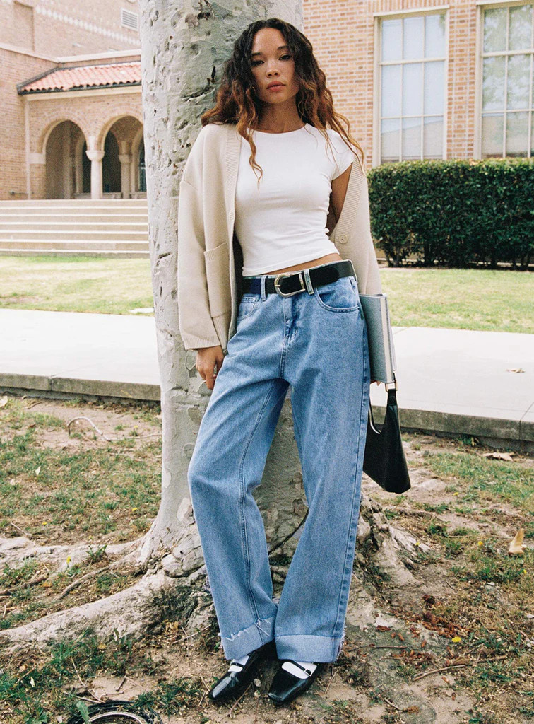 Ollie Straight Leg Jean Light Wash Denim | Princess Polly US