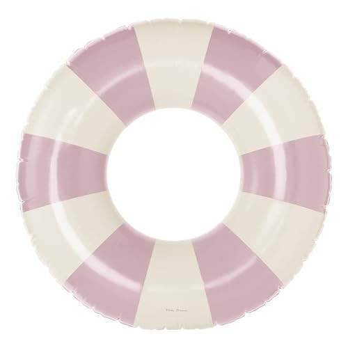 Petites-Pommes Swimming Pool Floats for Adults - Durable Inner Tube, Handprinted Classic Striped Design Tube Float, Soft Comfort Seaming, Packable Floats for Travel, Baby Pink, 47 inch | Amazon (US)