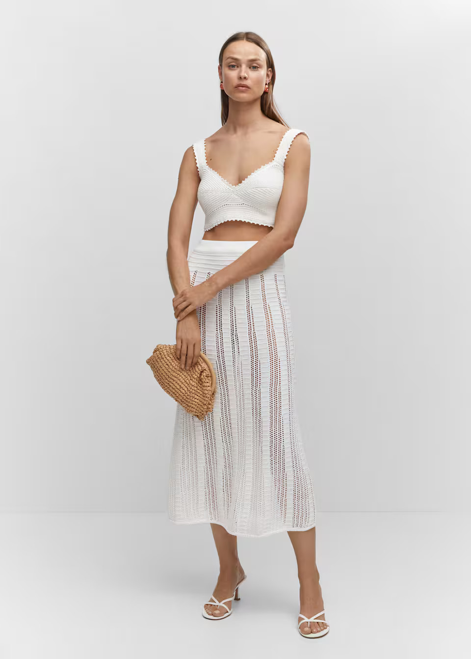 Knitted cropped top | MANGO (UK)