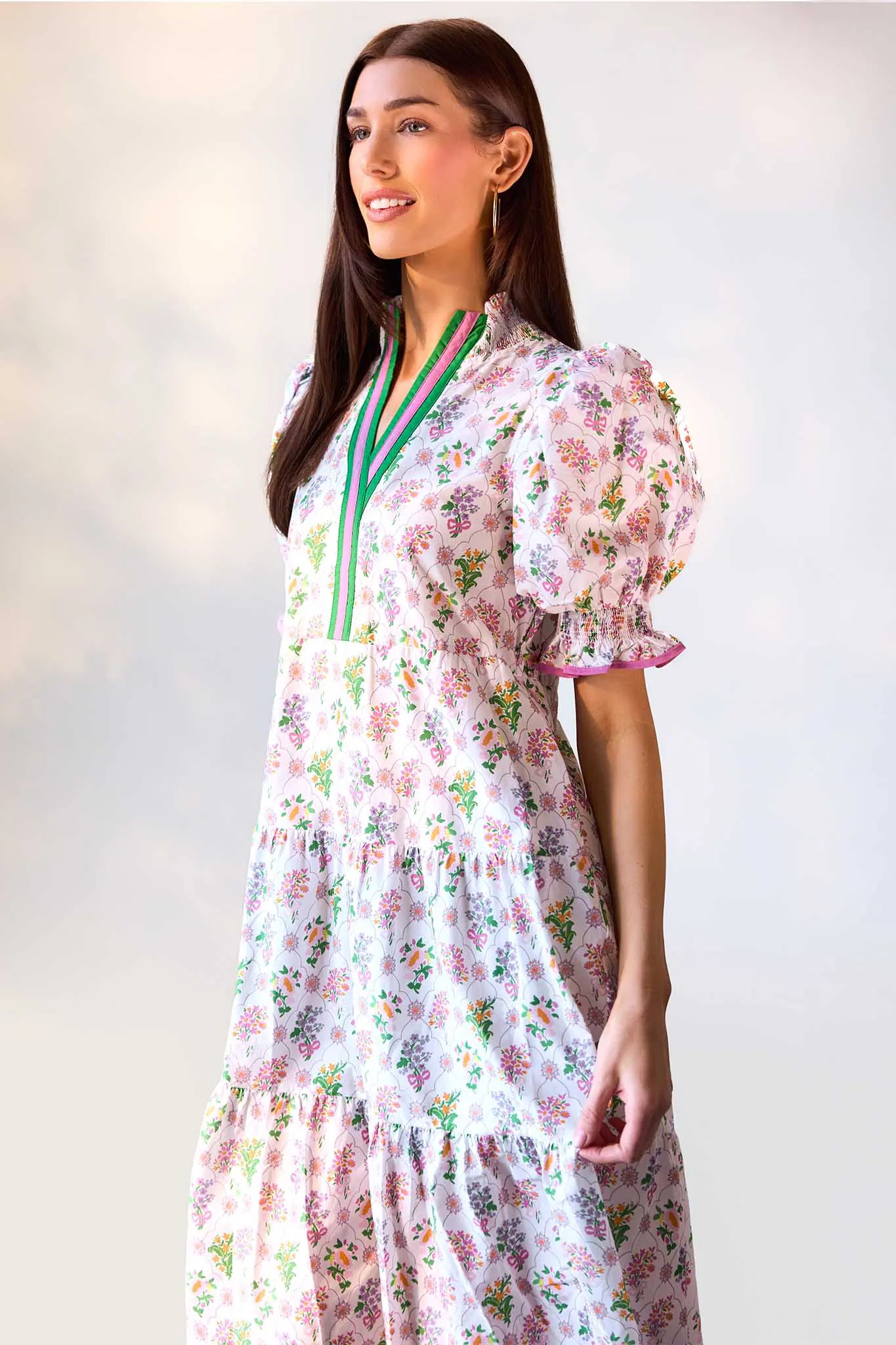 Maya White Floral Maxi Dress | Avara