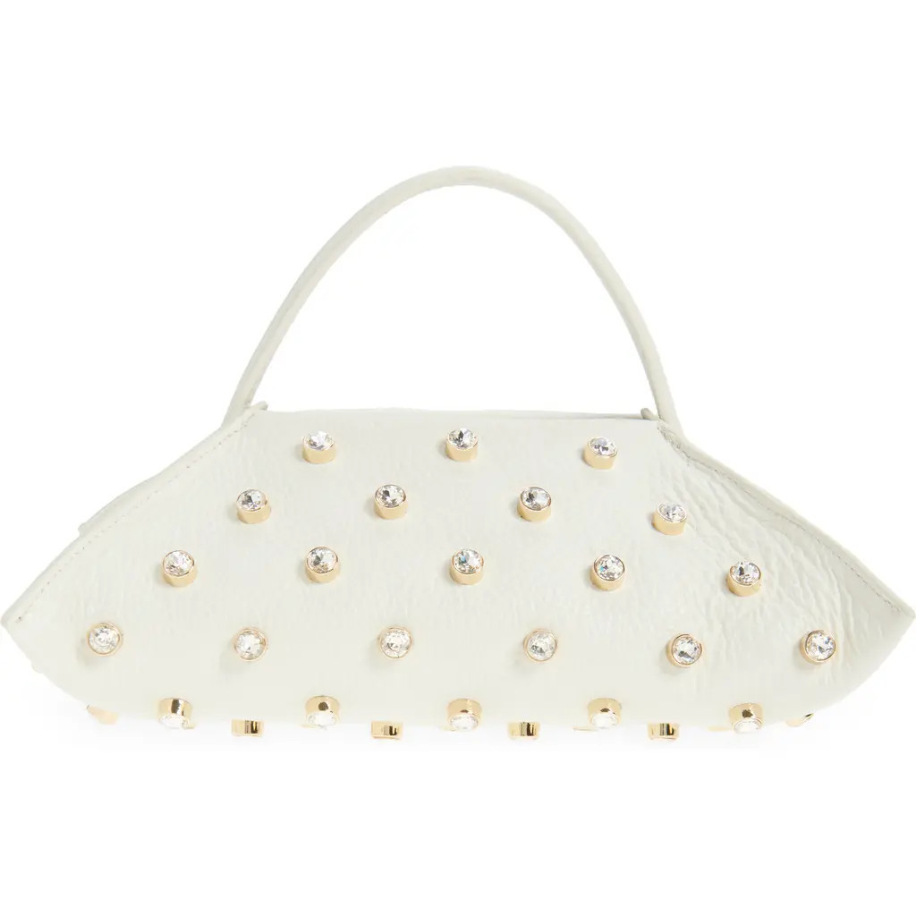 Altuzarra Origami East/West Baguette Bag in 380102 Ivory/crystal at Nordstrom | Nordstrom
