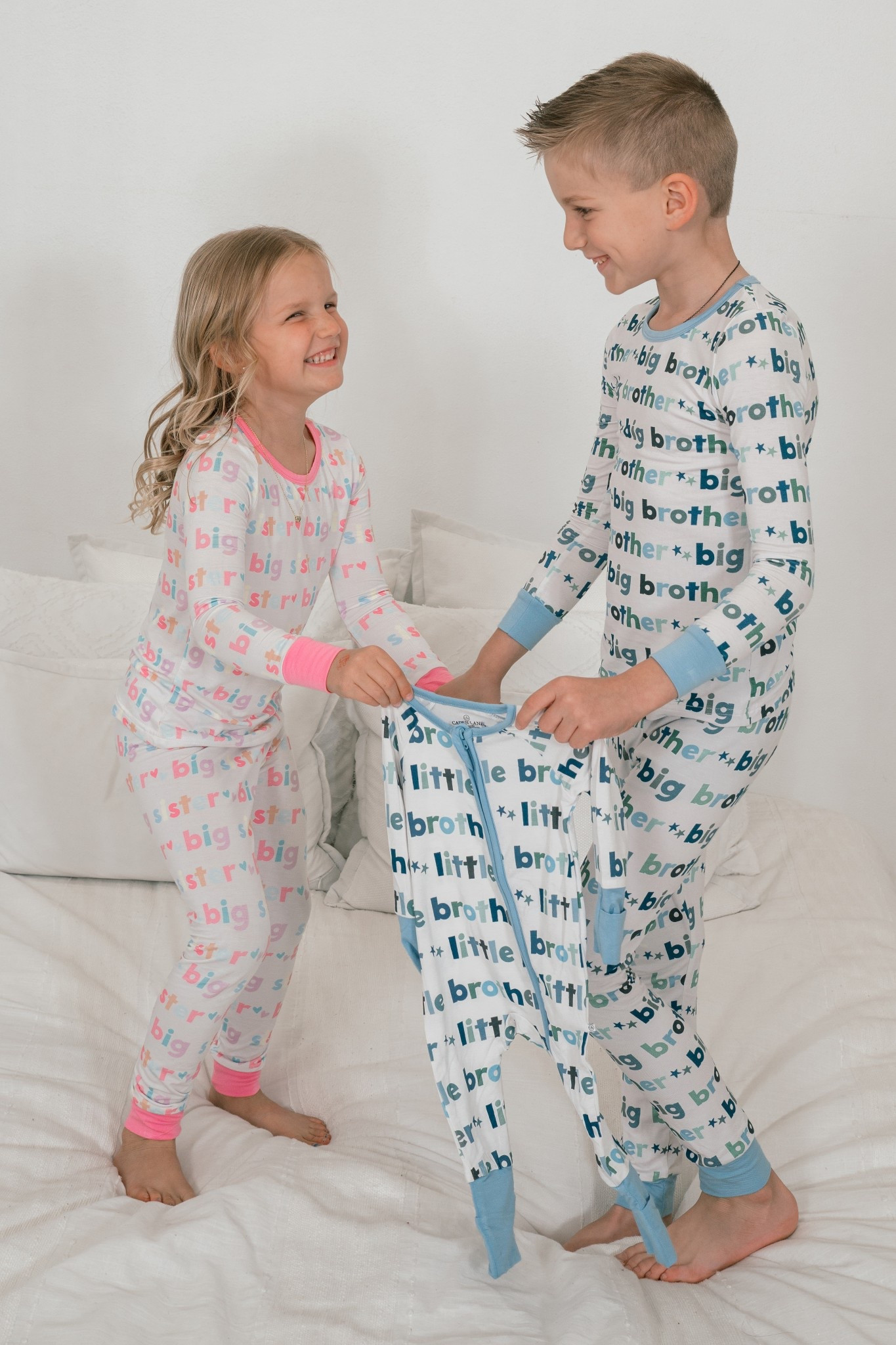 Baby announcement: Baby H will be here this fall! Big brother, big sister + little sister matching PJs 🧒🏻👧🏼👶🏻

#baby #family #brother #sister 

#LTKKids #LTKBaby #LTKmomlife