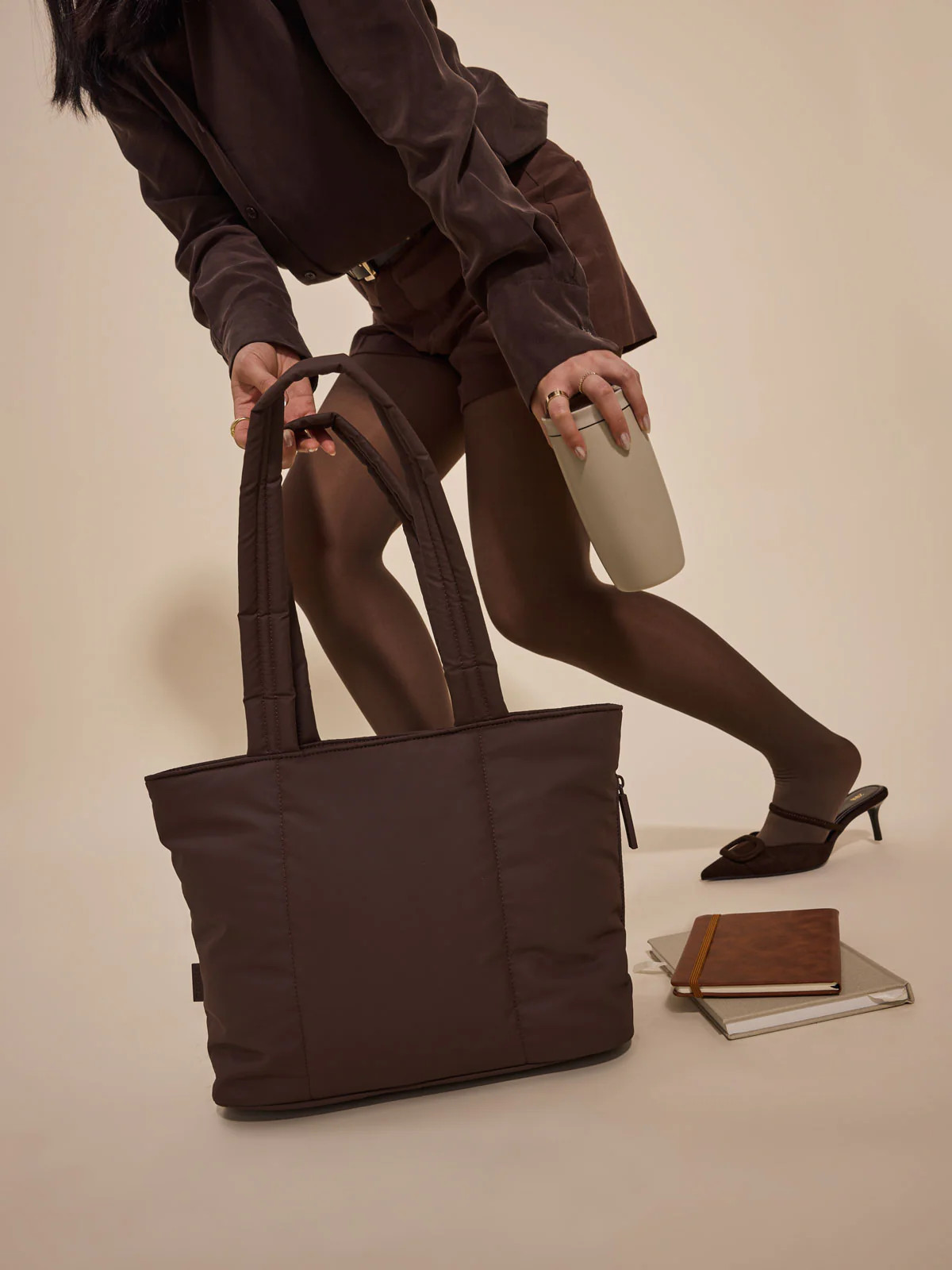 Luka Mini Tote in Walnut | CALPAK