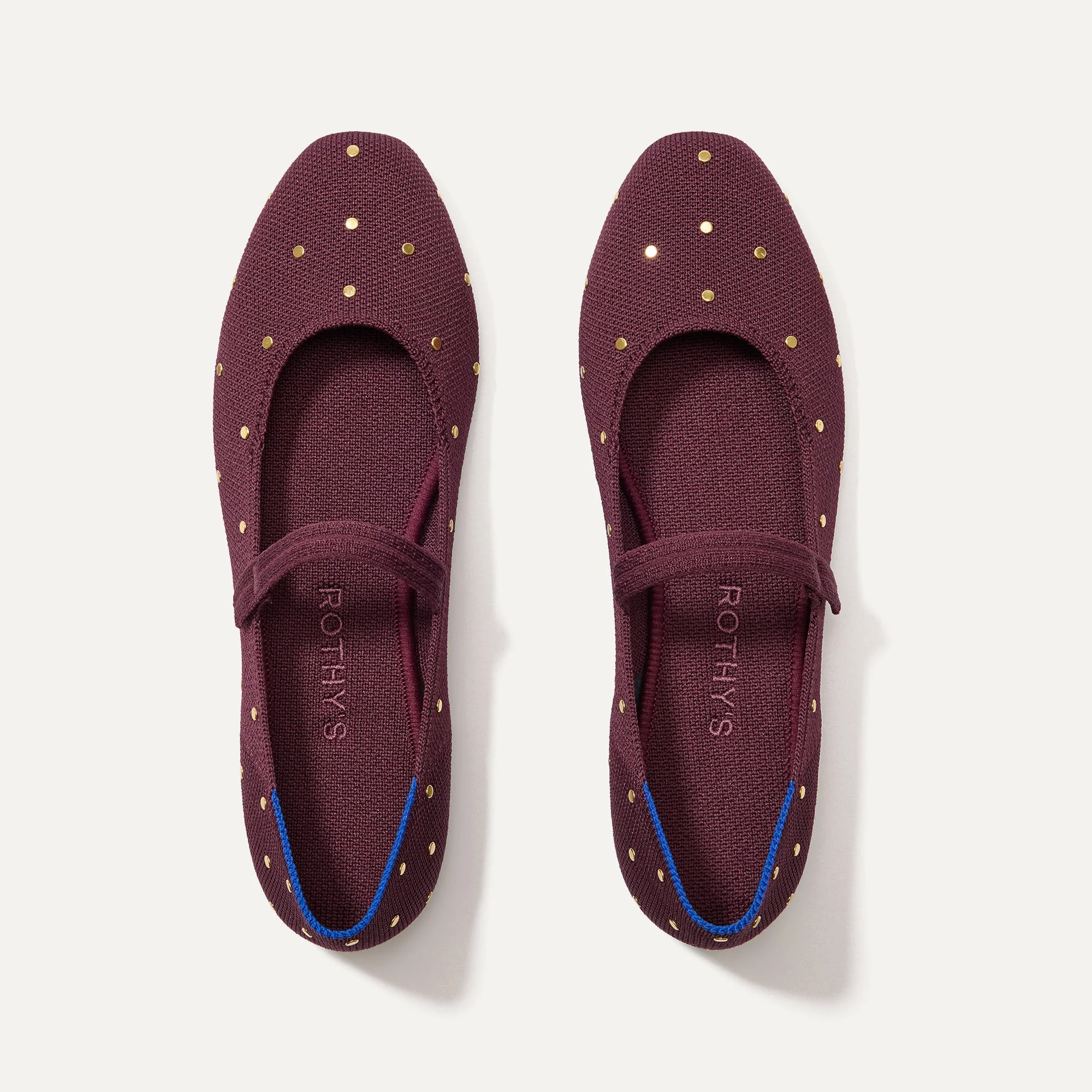 The Square Mary Jane in Studded Syrah | Rothy's | Rothy's