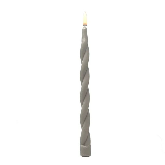 Mainstays Paraffin Wax 10" Twist Taper Candle, Unscented, Taupe | Walmart (US)