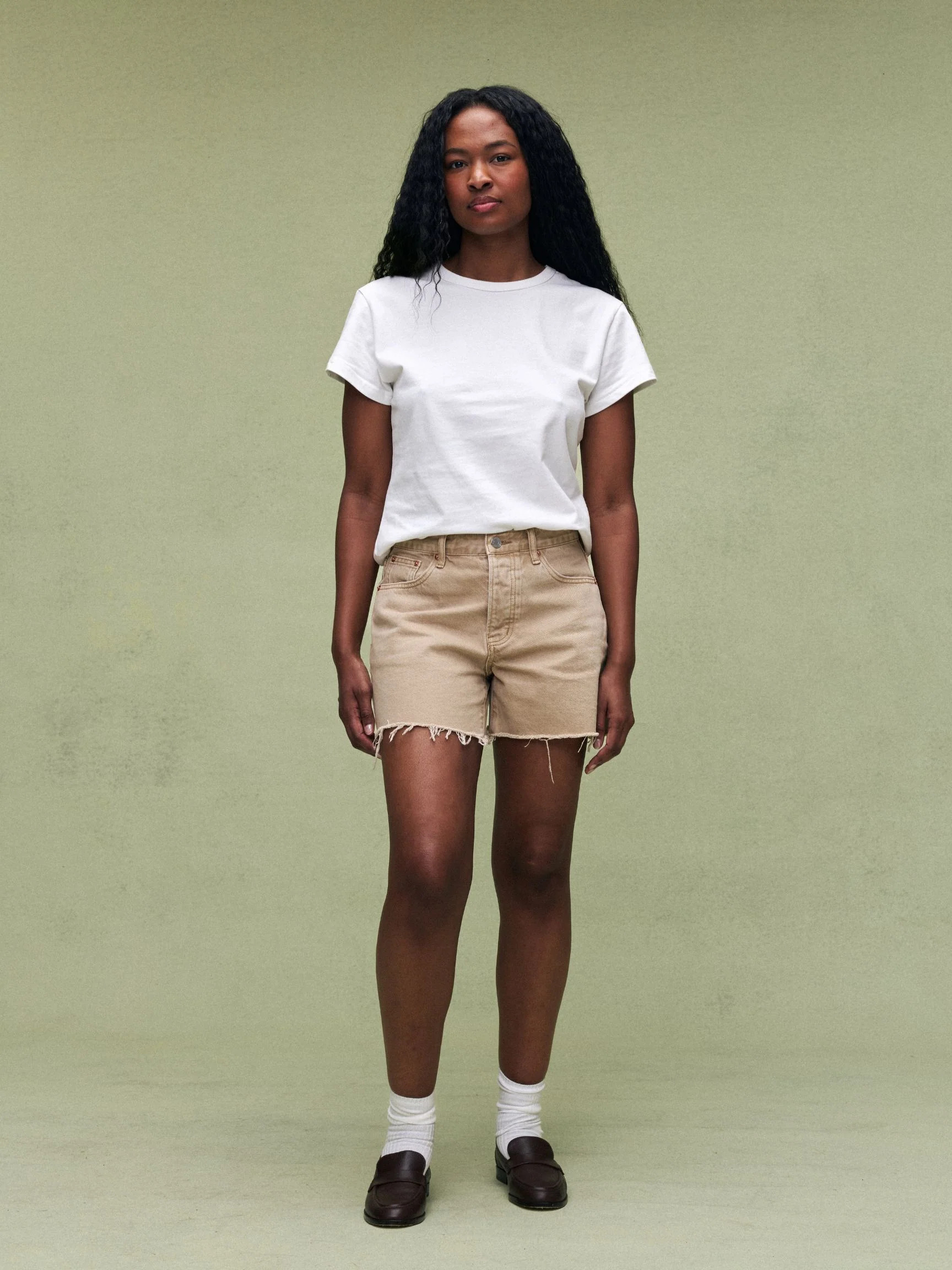 Long Baggy Shorts - Camel | Parke