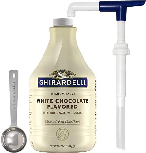 Ghirardelli White Chocolate Flavored Sauce 87.3 Ounce with Ghirardelli Pump and Spoon | Amazon (US)