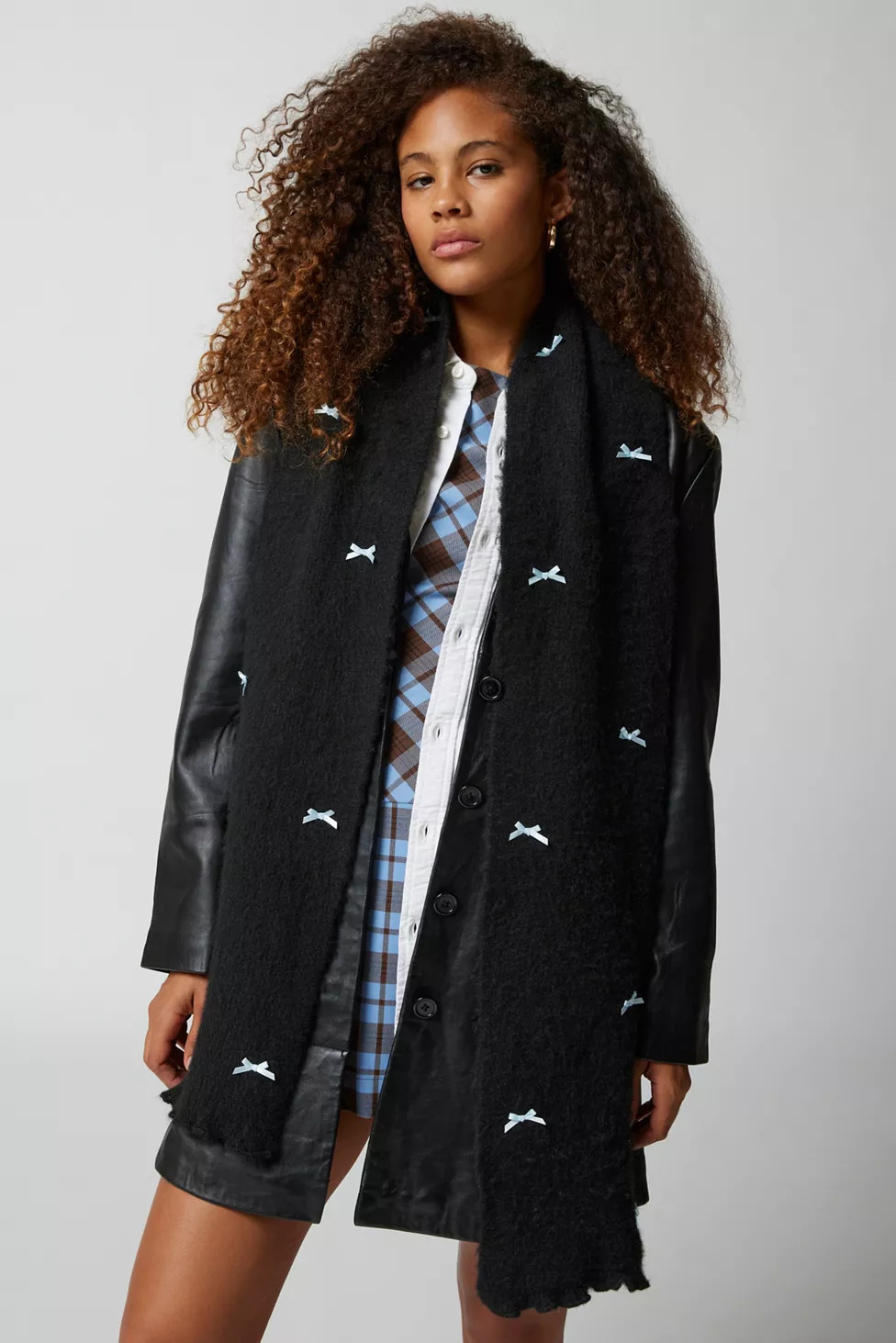 UO Eve Bow Brushed Scarf | Urban Outfitters (US and RoW)