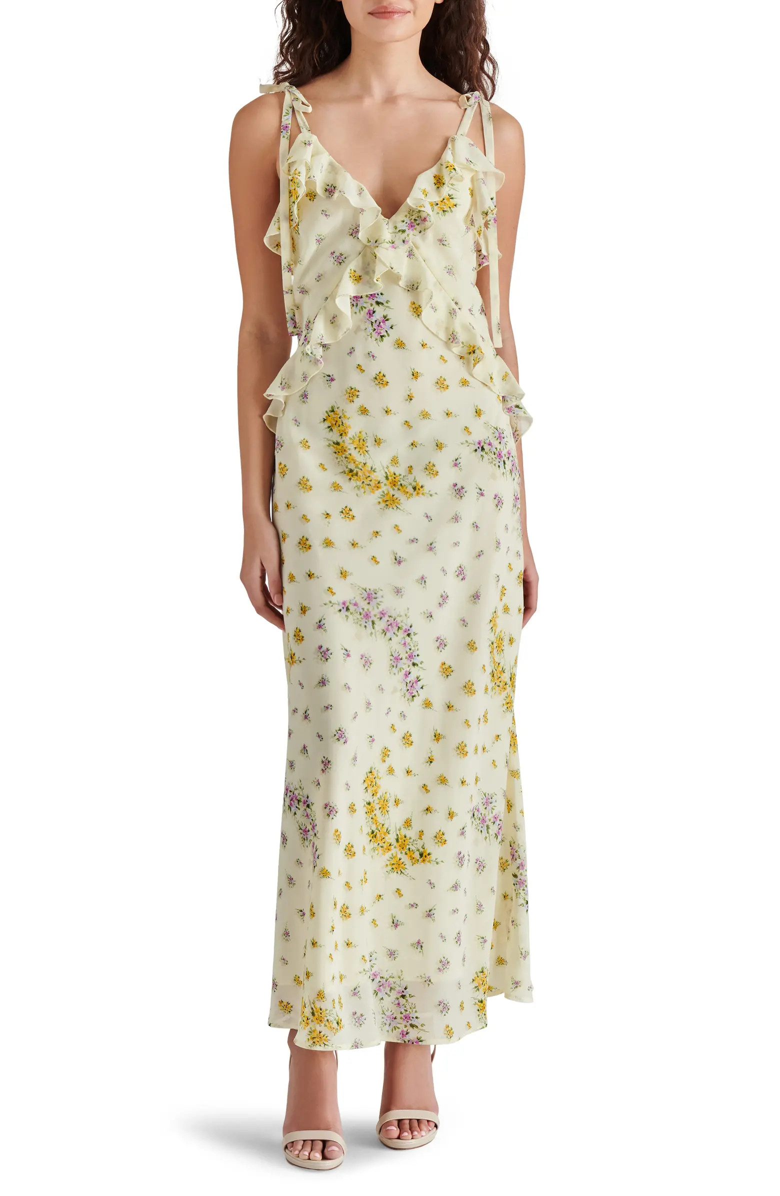 Adalina Floral Ruffle Maxi Dress | Nordstrom