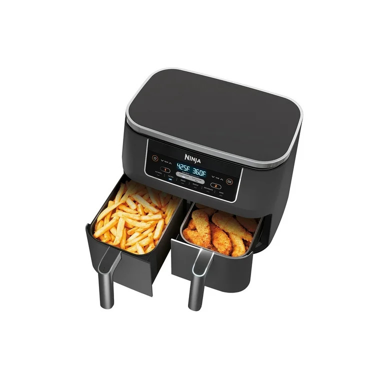Ninja® Foodi® 6-in-1, 8-qt. 2-Basket Air Fryer with DualZone™ Technology, DZ201 | Walmart (US)
