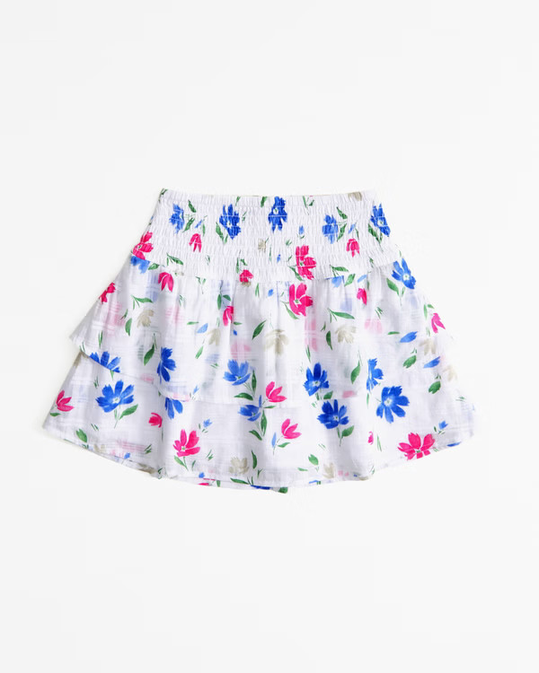 smocked mini skort | Abercrombie & Fitch (US)