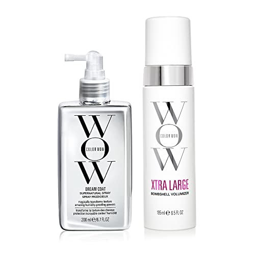 COLOR WOW Long-Lasting Blowout Bundle- Blowouts that last for days| Go big with XTRA LARGE Volumizer and go frizz-free with DREAM COAT anti-frizz spray| heat protection | Amazon (US)