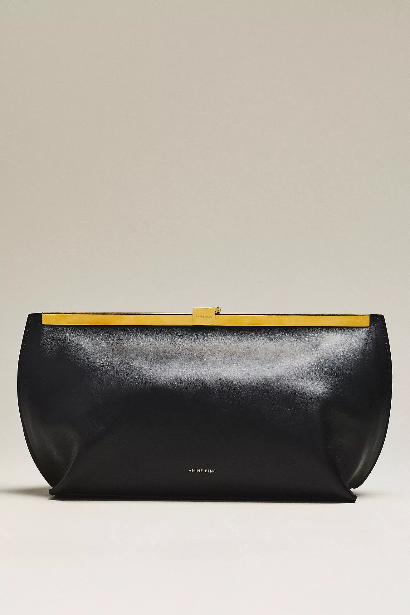 Anine Bing Annie Leather Clutch | Anthropologie (US)