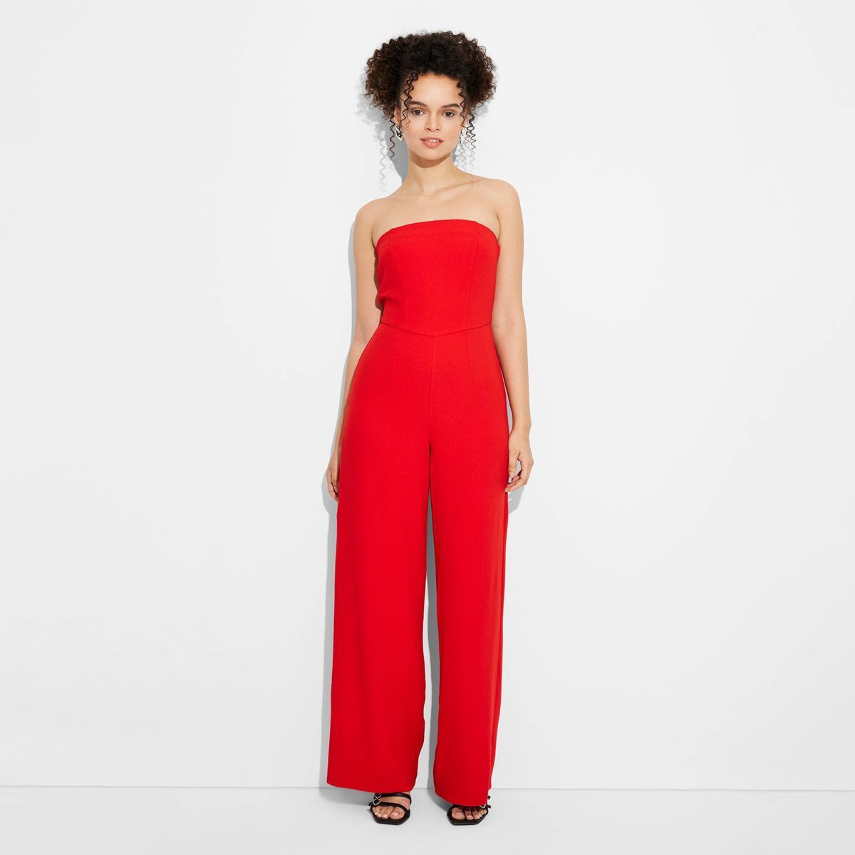 Women's Wide Leg Tube Jumpsuit - Wild Fable™ Red XS | Target