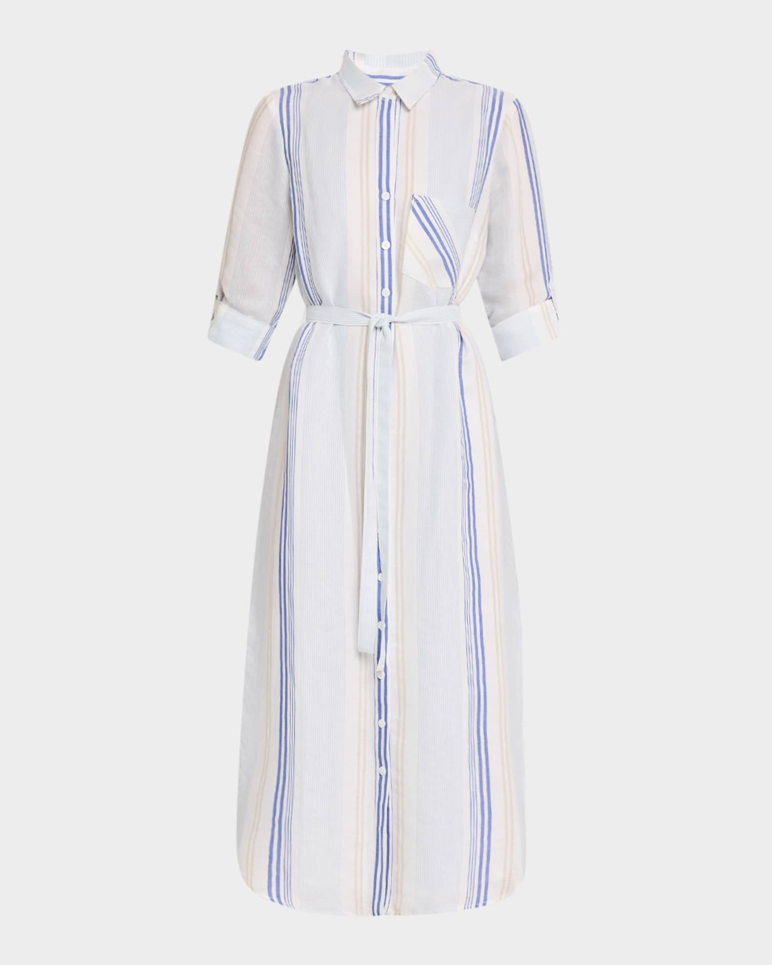 Finley Alex Striped A-Line Midi Shirtdress | Neiman Marcus