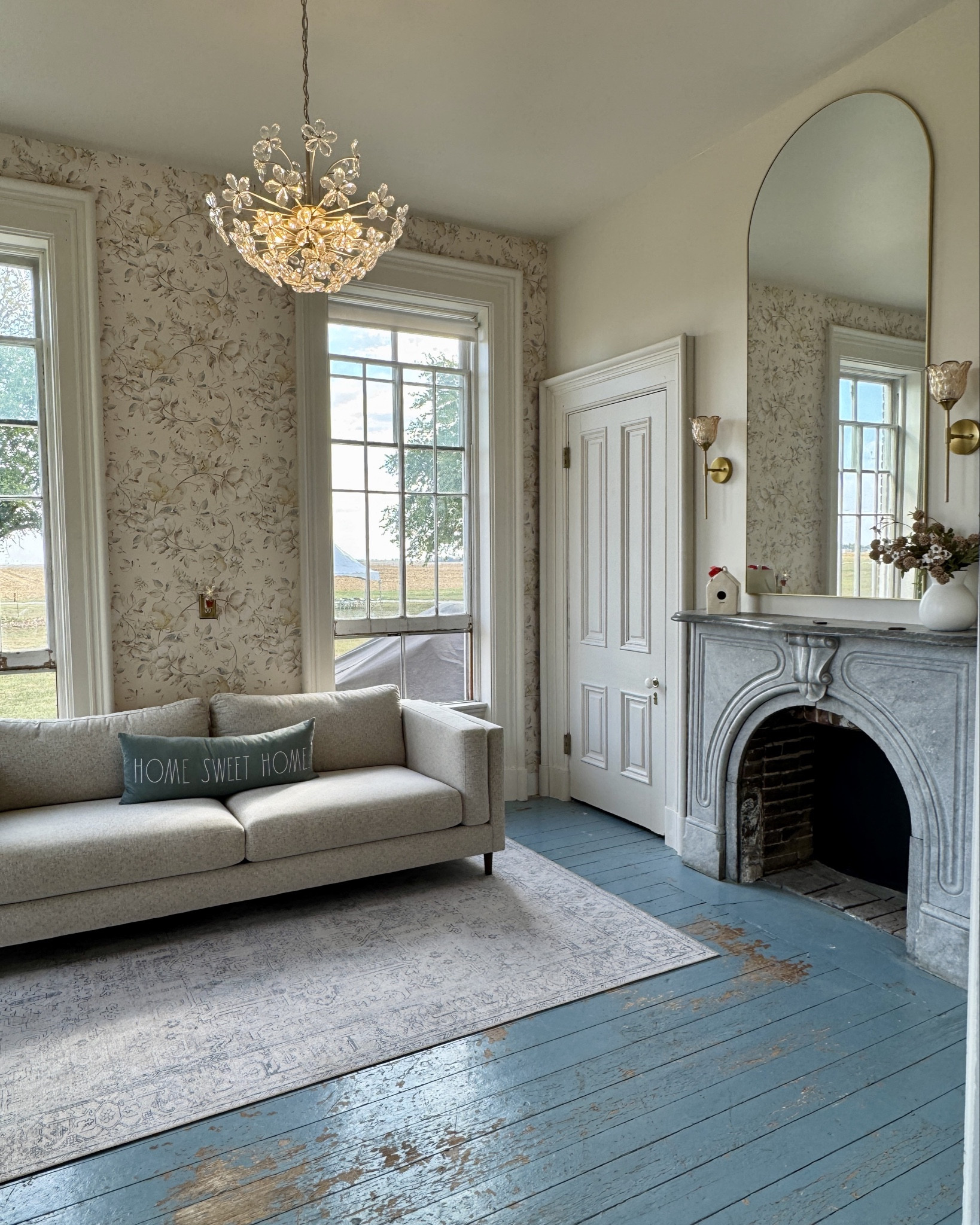 Moody Sitting Room Renovation 

Our 1860 sitting room went from scary to fabulous. Floral peel & stick wallpaper, vintage-inspired rug, and a few statement pieces completely changed the feeling. Did I mention the lighting?!Everything’s linked  so you can get the look too!”

#LTKHome