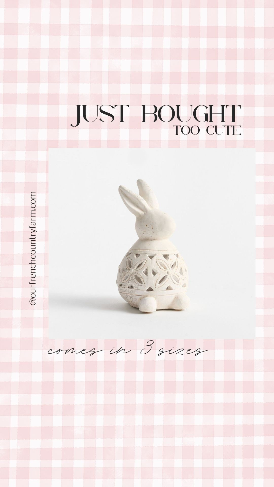 Spring is here and I couldn’t resist this cute bunny!  Comes in 3 sizes!  I linked some of my other favorite spring finds!

#LTKHome