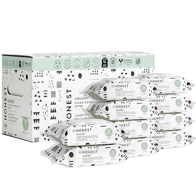 The Honest Company Clean Conscious Unscented Wipes | Over 99% Water, Compostable, Plant-Based, Ba... | Amazon (US)