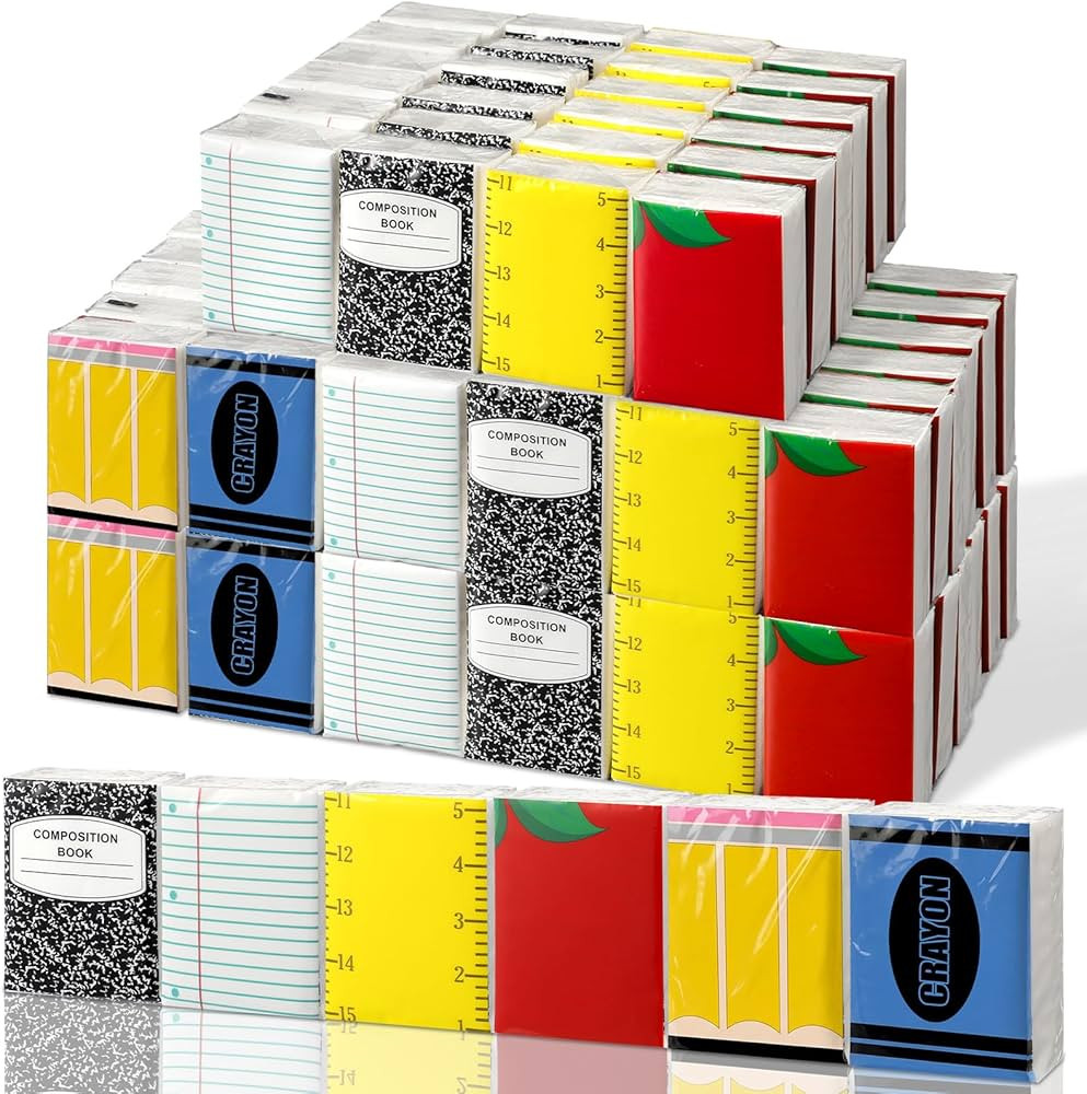 Yinder 60 Packs Teacher Tissue Paper Bulk Classroom School Travel Size Notebook Pocket Tissues Te... | Amazon (US)