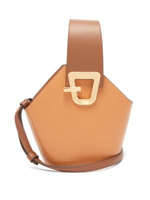 Johnny mini leather bucket bag | Matches (US)