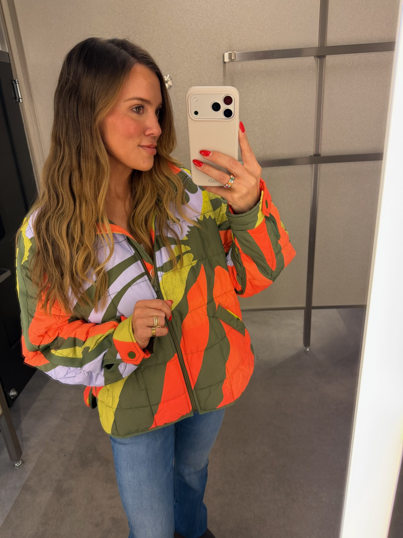 This jacket was an immediate add to cart! I love all the fun colors!