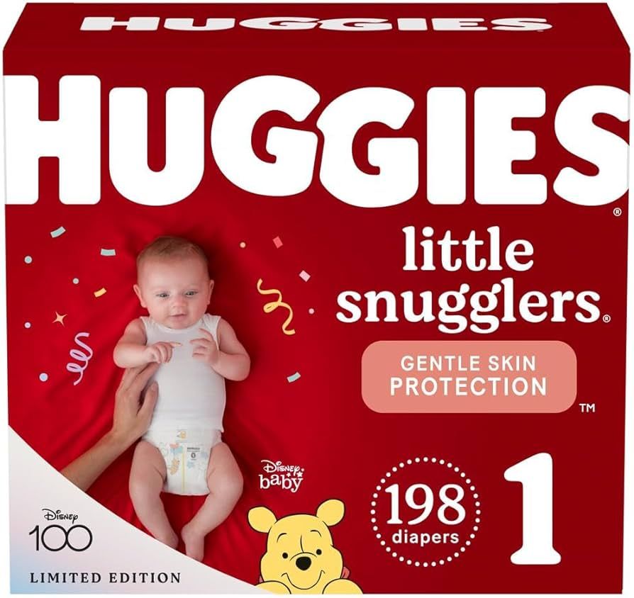 Huggies Size 1 Diapers, Little Snugglers Newborn Diapers, Size 1 (8-14 lbs), 198 Count | Amazon (US)