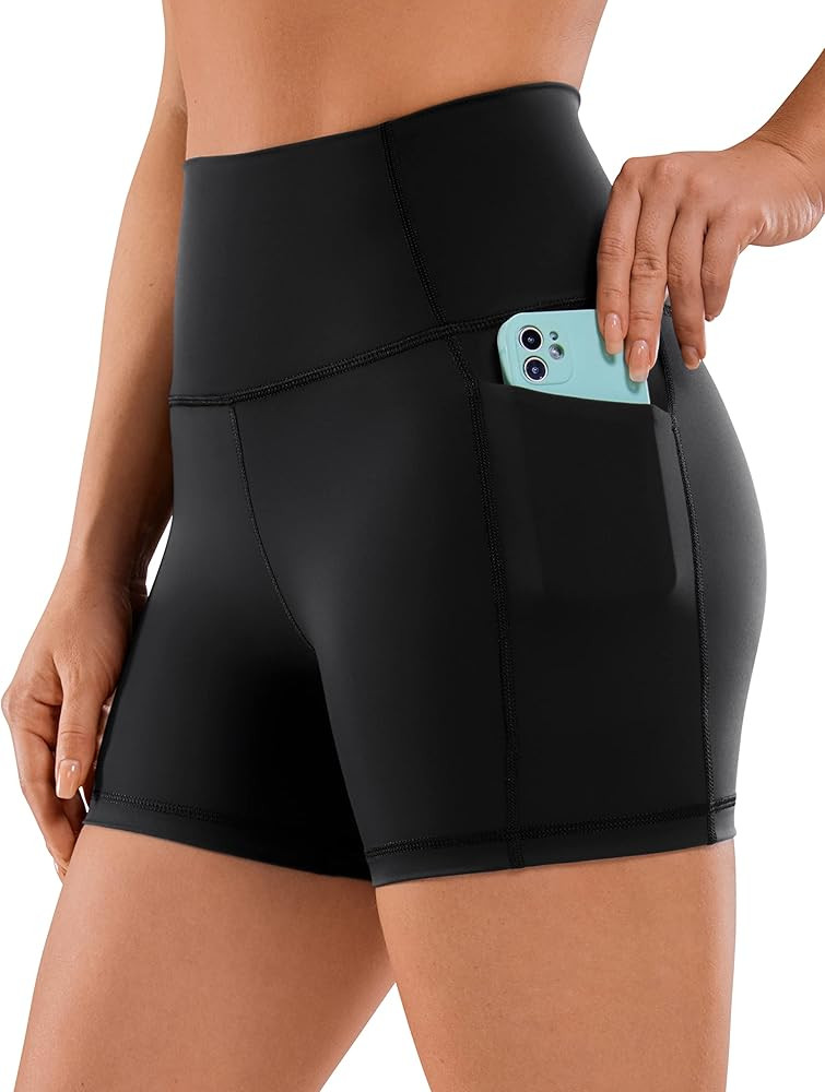 CRZ YOGA Women's Naked Feeling Biker Shorts - 4''/ 5''/ 6''/ 8''/ 10'' High Waisted Yoga Gym Span... | Amazon (US)