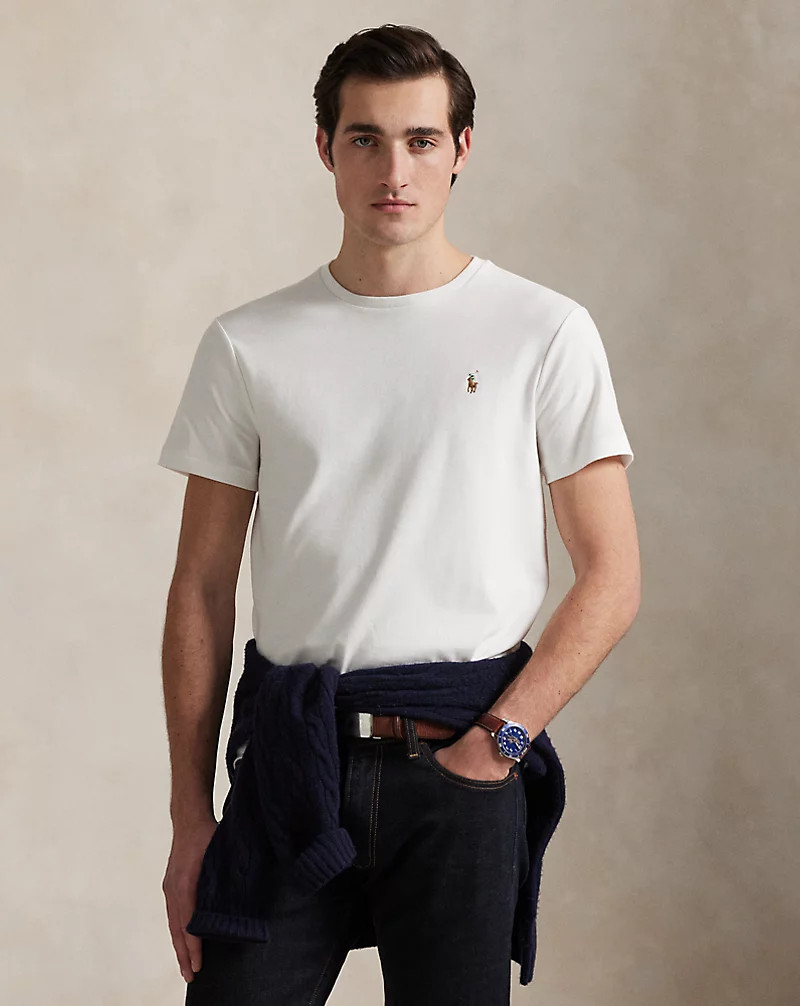 Custom Slim Fit Soft Cotton T-Shirt | Ralph Lauren UK | Ralph Lauren (UK)