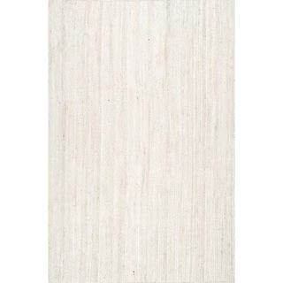 nuLOOM Rigo Chunky Loop Jute Off-White 9 ft. x 12 ft. Area Rug TAJT03B-9012 - The Home Depot | The Home Depot