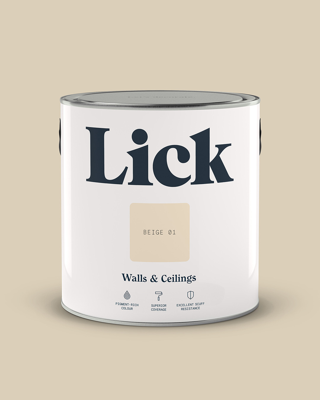 Beige 01: Beige Paint - Matt Emulsion Paint | Lick