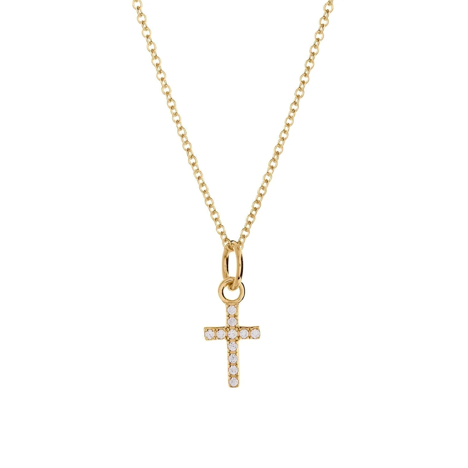 Pavé Cross Necklace | Tiny Tags (US)